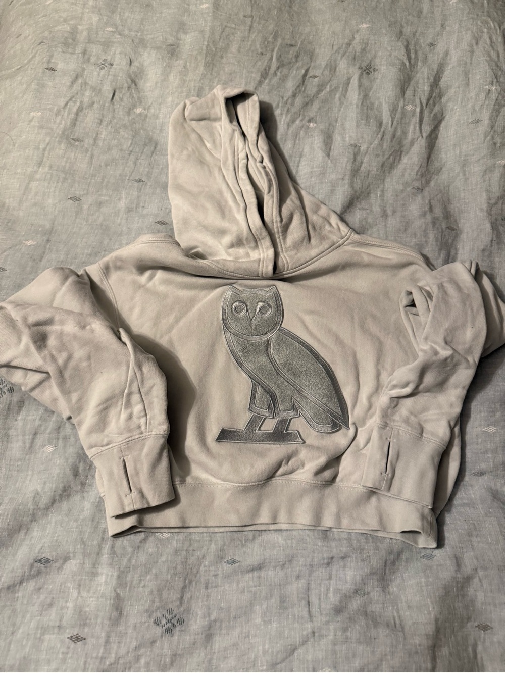 Ovo October’s Very Own Light Green Womens Cropped Sweatshirt Sz Medium